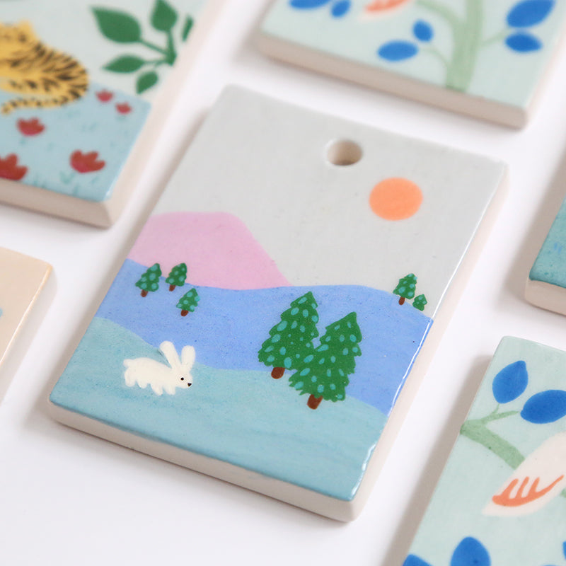 Mini tableau - La montagne bleue