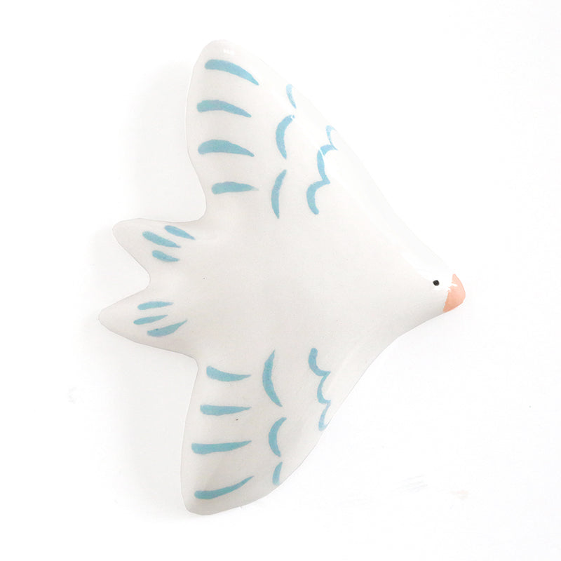 Oiseau mural - Vert et blanc