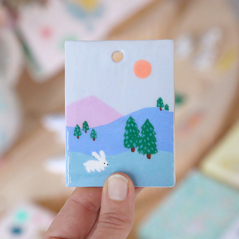 Mini tableau - L'ours et l'oiseau