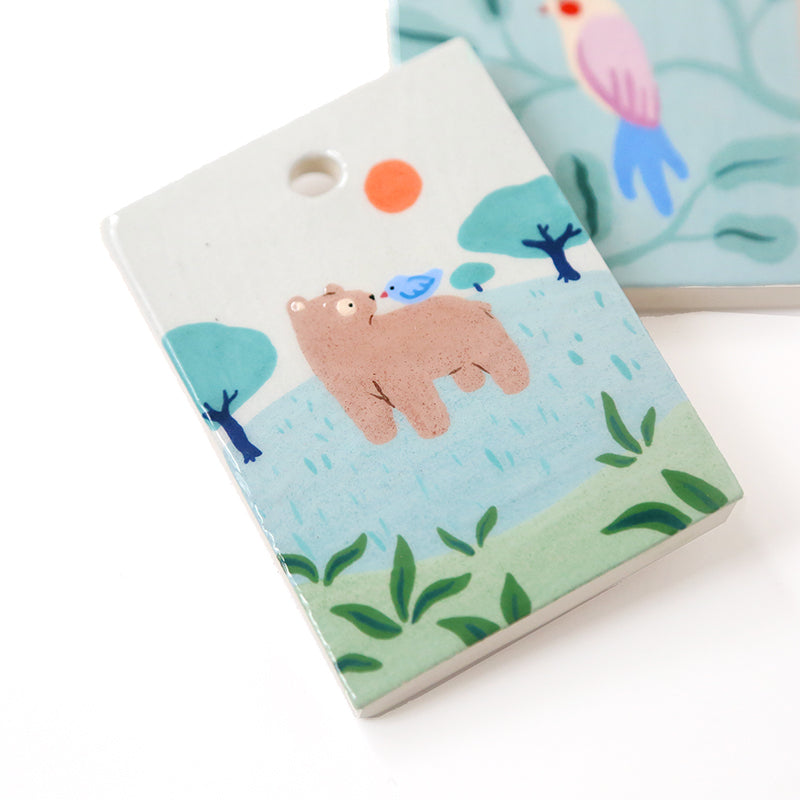 Mini painting - The bear and the bird