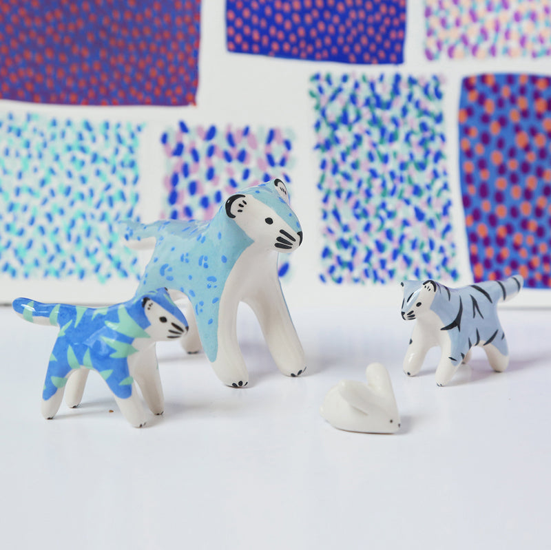 Blue and green leopard
