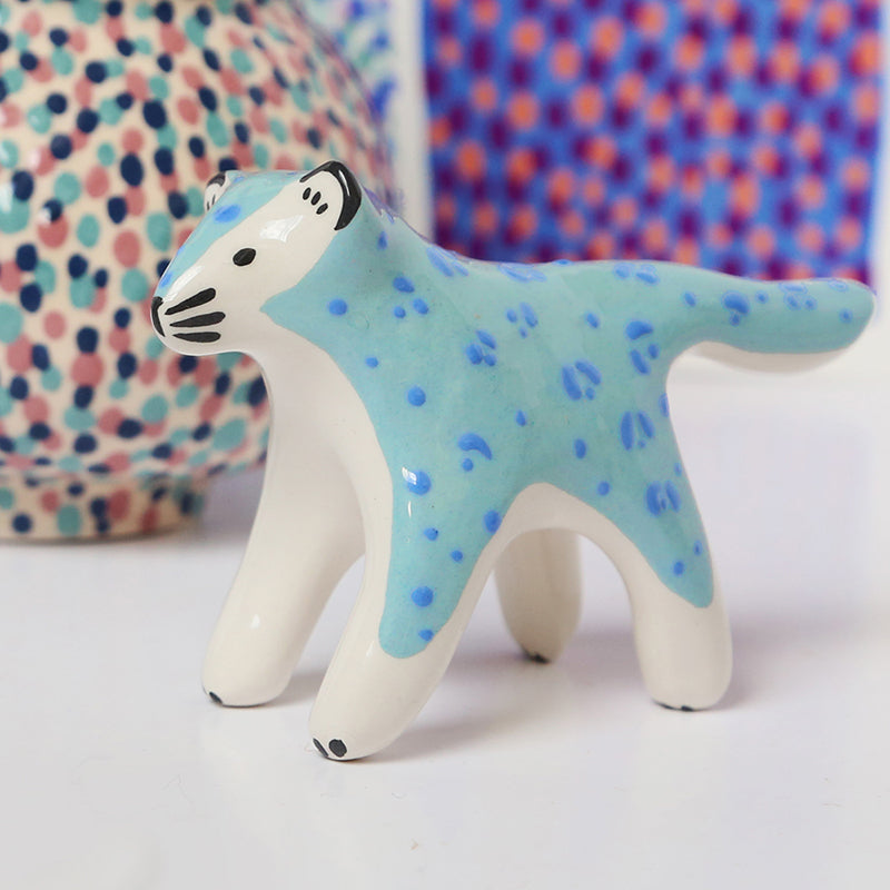 Blue and green leopard