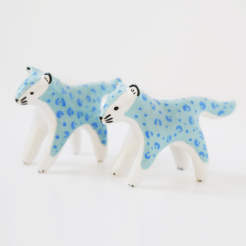 Blue and green leopard