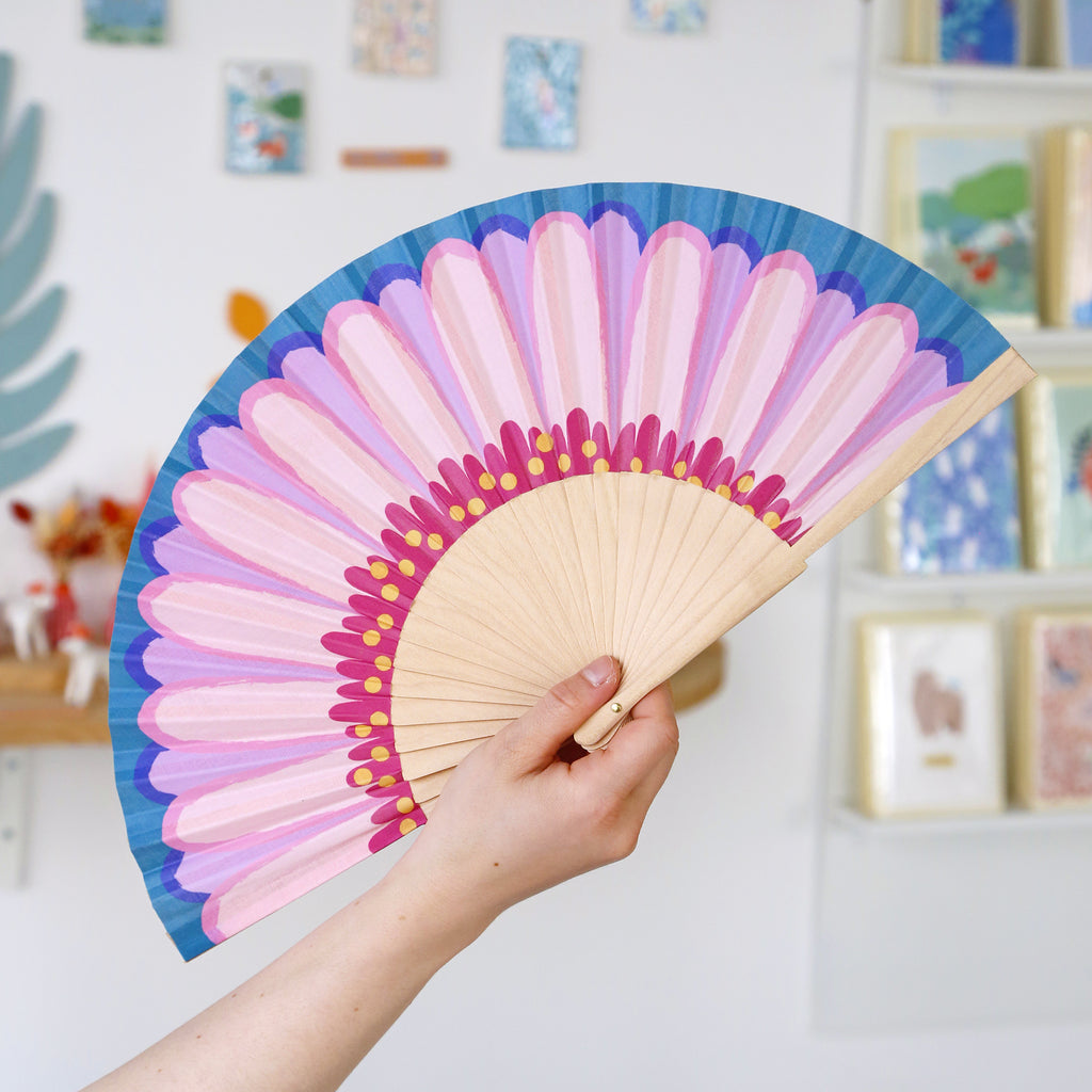 Fan - Purple flower